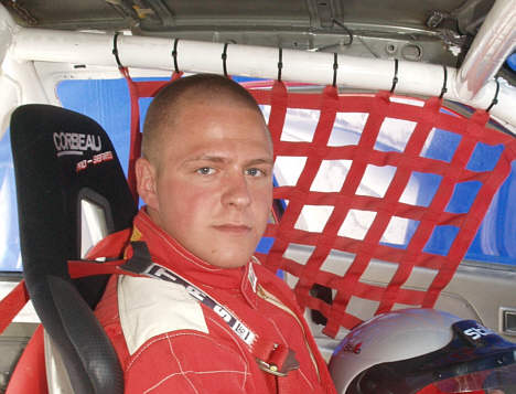 Michael Rolighed er i sit rette element bag rattet i Rally Cross.